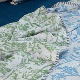 freedom tree Creatures Of Canopy Mulmul And Flannel Soft Blue Double Dohar image 3