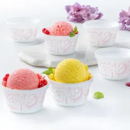 Larah by Borosil White Glass Ice Cream Bowl - Set of 6-picture-13