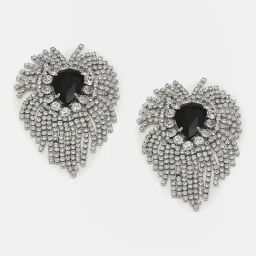 Sohi Silver Plated Party Designer Stone Dangler Earrings-image-76
