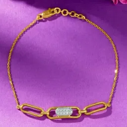 P.N.Gadgil Jewellers Prismatic Charm Gold & Diamond Bracelet For Women-image-55