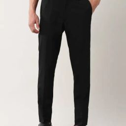 Arrow New York Black Slim Fit Trousers-picture-28