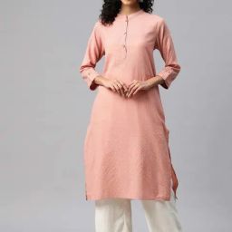 READIPRINT FASHIONS Peach Cotton Woven Straight Kurta-picture-22