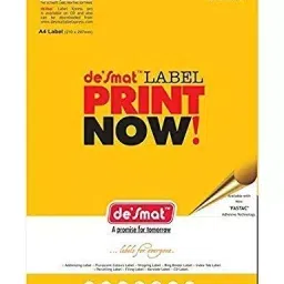 Desmat A4 Paper Labels Sticker for Laser, Inkjet and Copiers 65 Label (100 Sheet Pack)-5