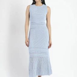 MADAME Sky Textured Dress-image-2