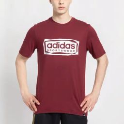 Adidas Red Cotton Regular Fit Printed Sports T-Shirt-image-112