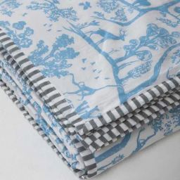 freedom tree Creatures Of Canopy Mulmul And Flannel Soft Blue Double Dohar image 5