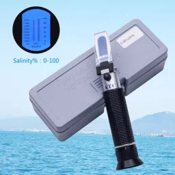 generic Real Instruments Salinity Meter 0-100% Salimeter Hand Refractometer Manual Handheld Refractometer image 2