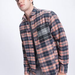 Kook N Keech Grunge Gridlock Plaid Checked Flannel Shirt-image-77