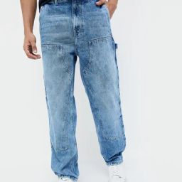 Forca Light Blue Cotton Loose Fit Cargo Jeans-image-37