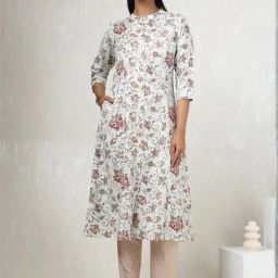 Soch Beige Linen Printed Kurta-image-13