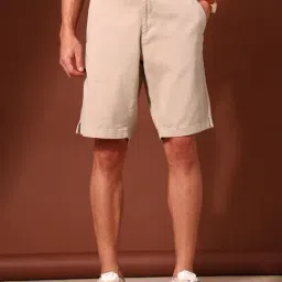 U.S. Polo Assn. Brown Cotton Slim Fit Shorts-image-24