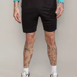Campus Sutra Black Regular Fit Sports Shorts-picture-12