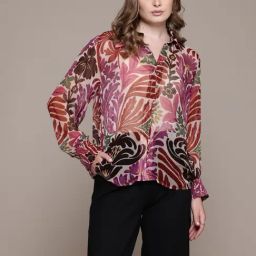 Label Ritu Kumar Multi Color Felix Shirt With Camisole-image-25