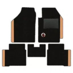 Elegant Duo Black And Beige Carpet Car Mat Compatible With Honda Amaze 2018 Onwards-image-121