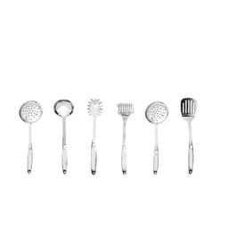 Culinex By thinKitchen Prepware Silver Stainless Steel Harmony Cooking Spatulas - Set of 6-0