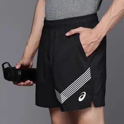 ASICS Men Striped Pattern Running Shorts-9