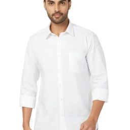 Parx White Cotton Slim Fit Shirt-picture-24