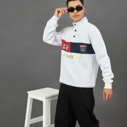 Club York White Fleece Regular Fit Print Sweatshirt-picture-14