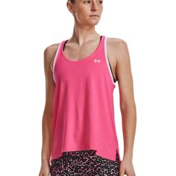 UNDER ARMOUR Pink Logo Print Tank Top-image-89