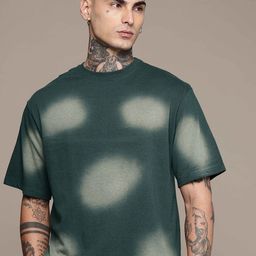 R.Code by The Roadster Life Co. Tie And Dye Dyed Round Neck Relaxed Fit T-shirt-picture-43
