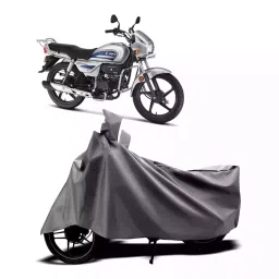 Auto Pearl Two Wheeler Cover with Bag for Hero Splendor Plus, Silver-image-4