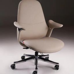 Durian Modern Elixir Latte Beige Leather Office Chair-image-64