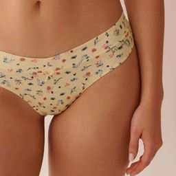 La Vie En Rose Yellow Cotton Floral Print Panties-picture-28