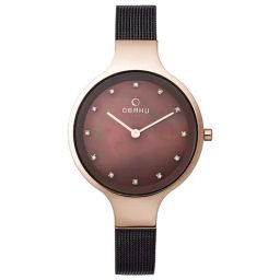 OBAKU V173LXVNMN Sky Walnut Analog Watch for Women-image-76