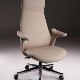 Durian Modern Elixir Latte Beige Leather Office Chair-image-65
