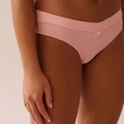 La Vie En Rose Pink Cotton Striped Panties-picture-49