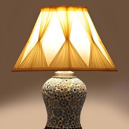 Devansh White Textured Wood Frusturical Shaped Table Lamp image 5
