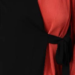 KASSUALLY Black & Red Color-Block Shrug image 4