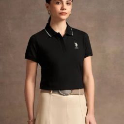 U.S. Polo Assn. Black Logo Print Polo T-Shirt-picture-16