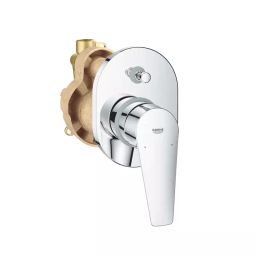 Grohe Bauedge Brass Chrome Finish Single Lever Shower Mixer with Automatic Diverter (29039001)-15