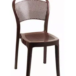Cello Miracle Plastic Armless Dining Chair, Brown-image-9
