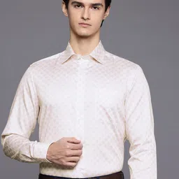 Louis Philippe Pure Cotton Classic Fit Floral Printed Formal Shirt-picture-24