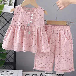 INCLUD Girls Printed Sleeveless Top With Shorts-image-28