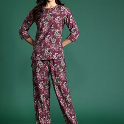 DressBerry Floral Printed Tunic With Trousers Co-Ords-picture-50