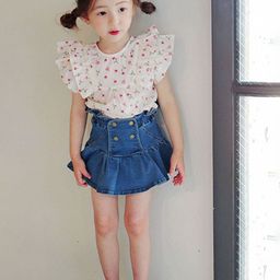 LULU & SKY Floral Print Flutter Sleeve Top image 4
