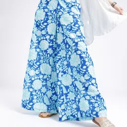 glitchez Women Floral Printed High-Rise Relaxed Fit Wide Leg Trousers-image-31