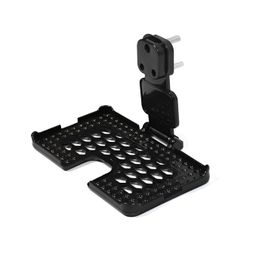 Prolet Foldable Wall Mount Holder Stand, Mobile Holder Charging Stand with 3 pin Plug, Just Fit in Socket and Hang for All Smartphones (Black) image 1
