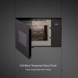 KAFF KMWHN6 BLK Built in Microwave | Capacity 28 L | Push Door Opening Button with Multi Programming Mode, Child Lock | Full Black Tempered Glass Finish image 5