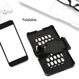 Prolet Foldable Wall Mount Holder Stand, Mobile Holder Charging Stand with 3 pin Plug, Just Fit in Socket and Hang for All Smartphones (Black) image 3