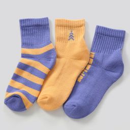 Pine Kids Ankle Length Anti Microbial Washed Terry Socks Pack of 3 (Color May Vary)-picture-23