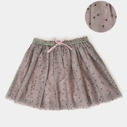 Mi Arcus Baby Girl Cotton Dot Print Tutu Skirt Grey & Pink-image-63