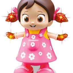 YAMAMA Walking Dancing Singing Girl Toy With Light And Music Toy Interactive Toy For Kids - Multicolor-10