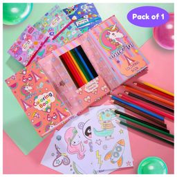 Puchku Flap coloring book set with colors (Pack of 1 Random Design)-28