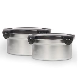 Femora Lunch Box High Steel Round Airtight Storage Container with Lock Lid - 850 ml-picture-26