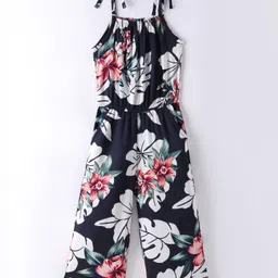 CrayonFlakes Sleeveless Floral Printed Jumpsuit - Black-picture-38