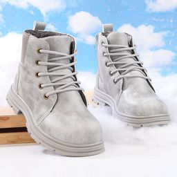 Cute Walk by Babyhug Lace Up  Winter Boots - Grey-image-77